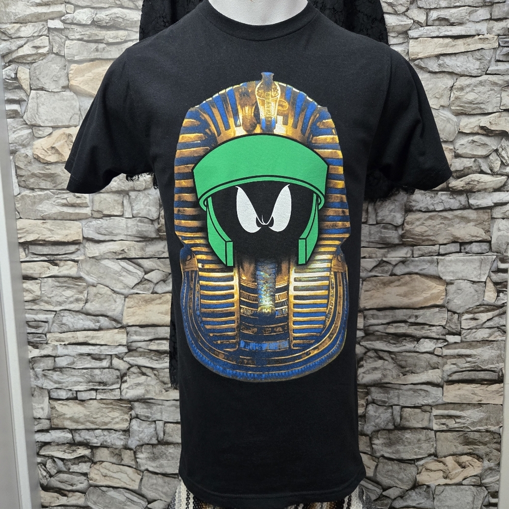 Loony Tunes Warner Bros. Black and Green Short Sleeve Tee with Dynamic Design